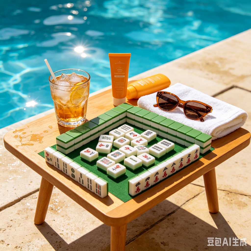retro text mahjong tiles